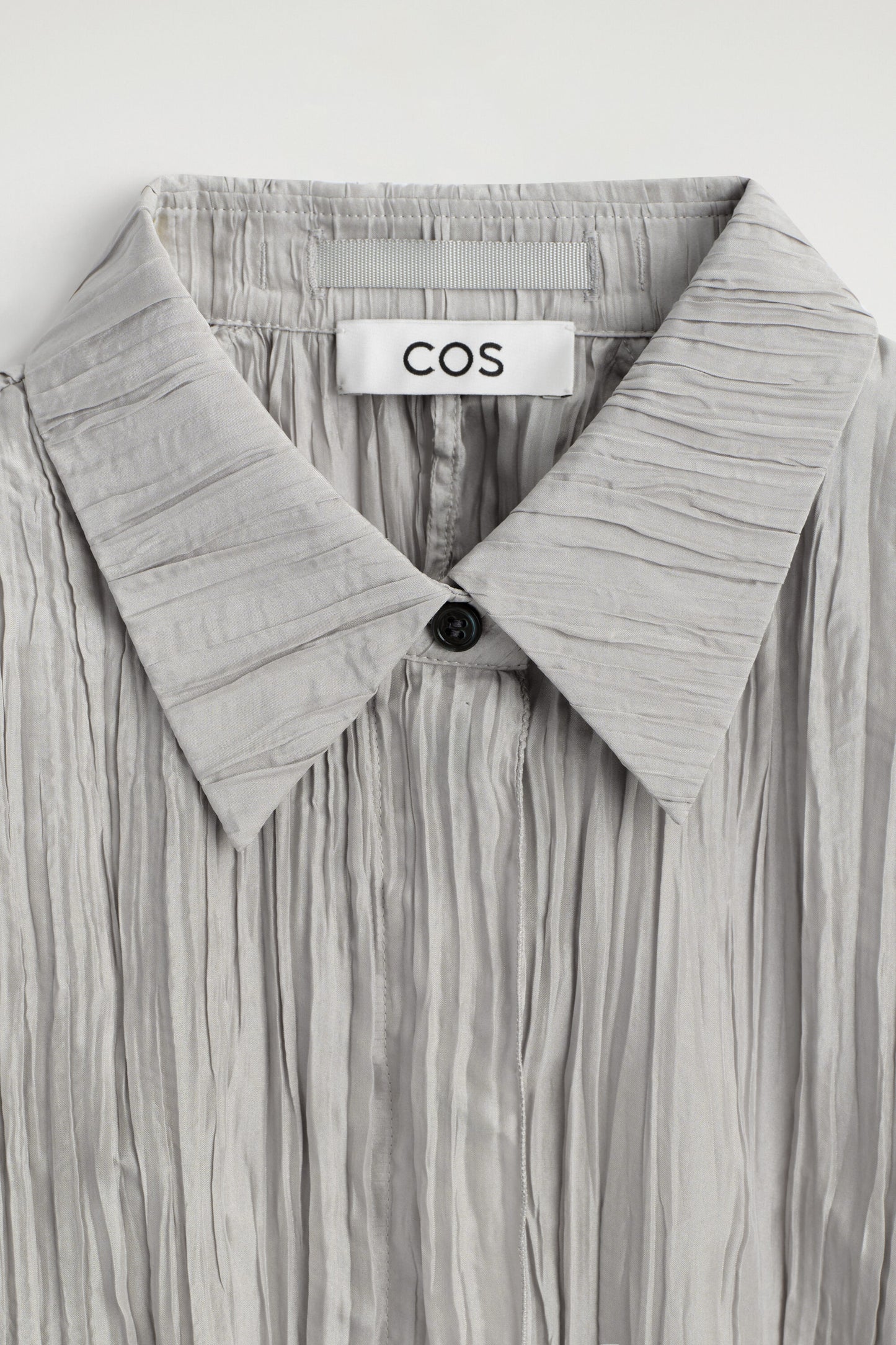 Rounded Textured-Silk Shirt