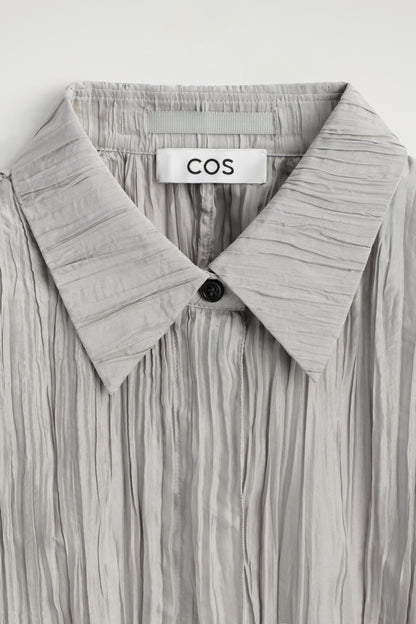 Rounded Textured-Silk Shirt