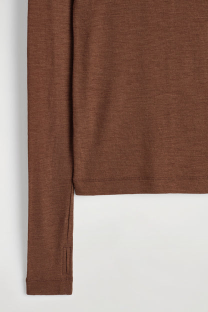 Merino Wool High-Neck Top