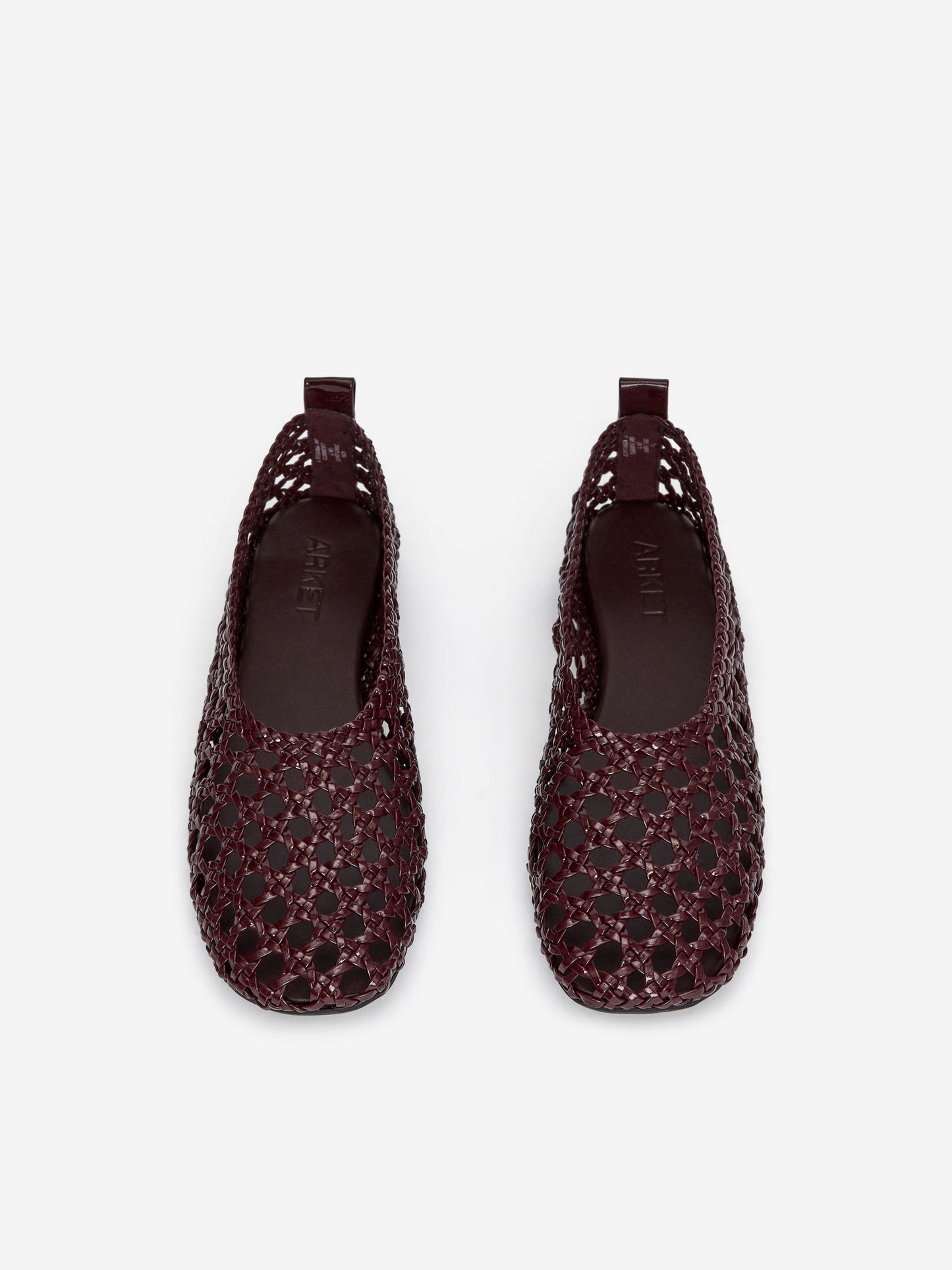 Woven Patent Leather Flats