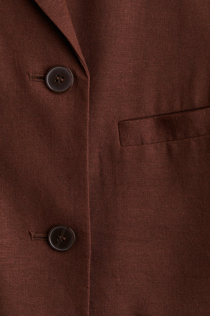 Linen-blend waistcoat