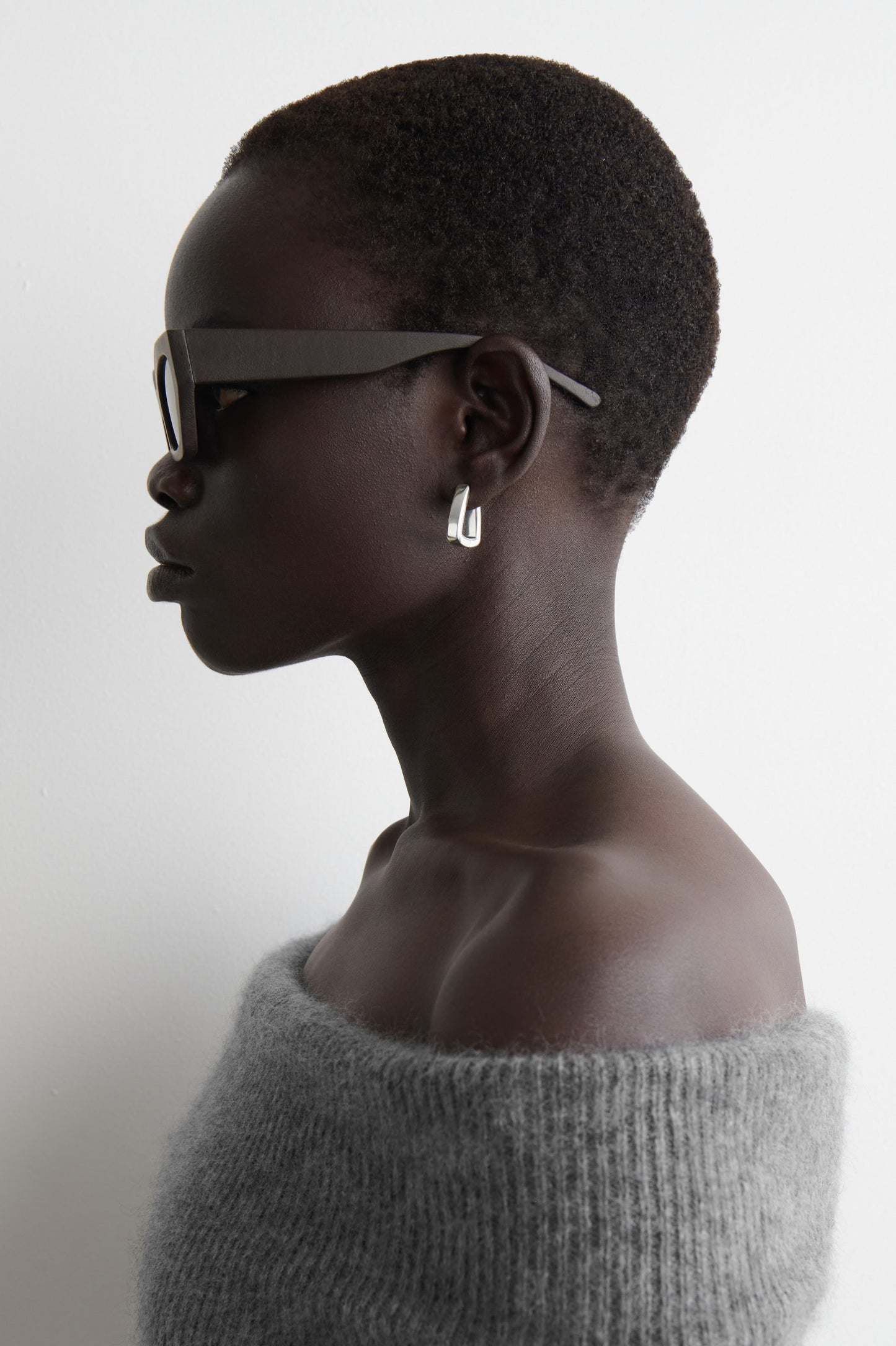Leather Cat-Eye Sunglasses