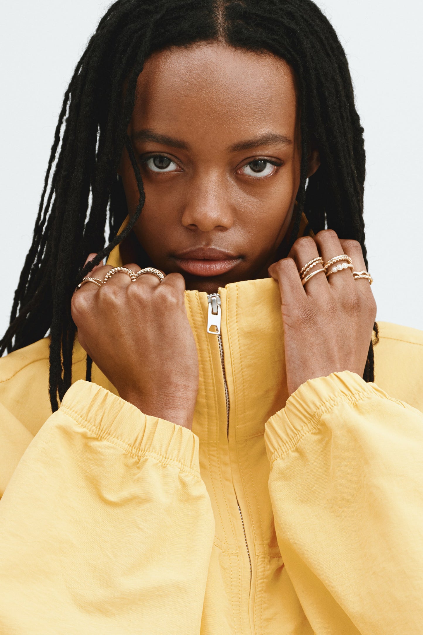 Oversized nylon jacket