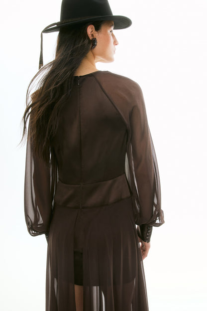Satin maxi dress