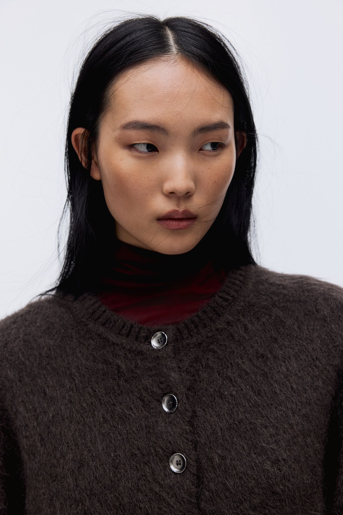 Mohair-blend cardigan