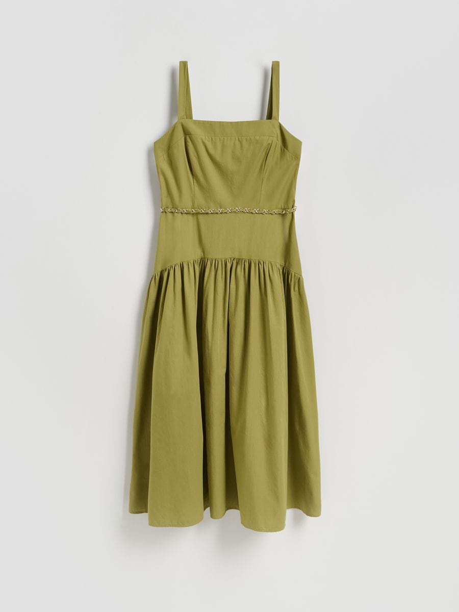 Cotton dress with belt