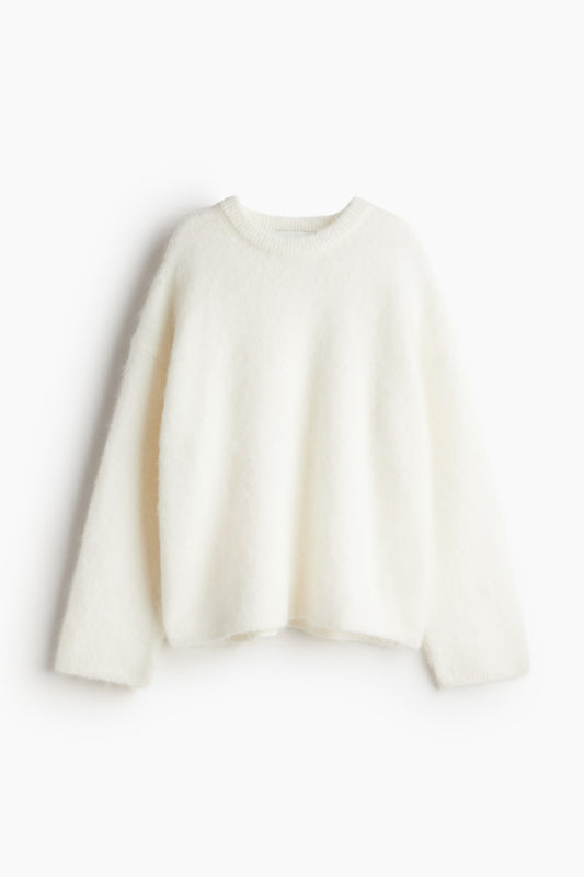 Oversized mohair-blend jumper