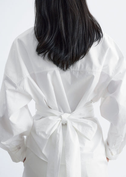 Tie-Waist Cotton Shirt