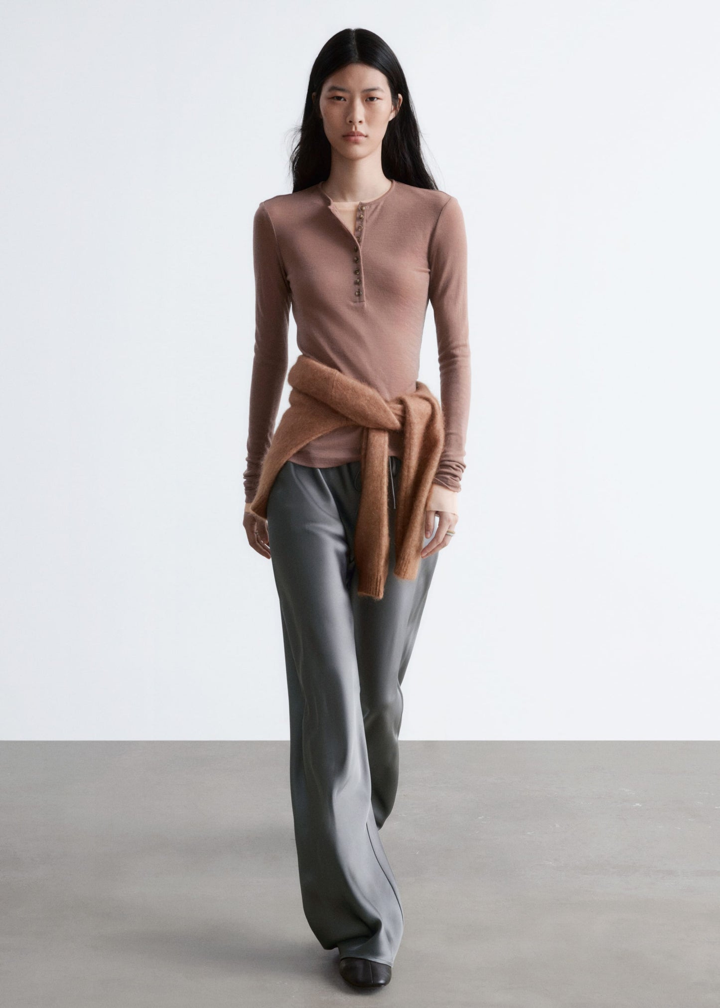 Drawstring Satin Trousers