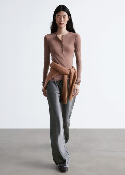 Drawstring Satin Trousers