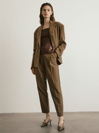 Cigarette trousers with belt