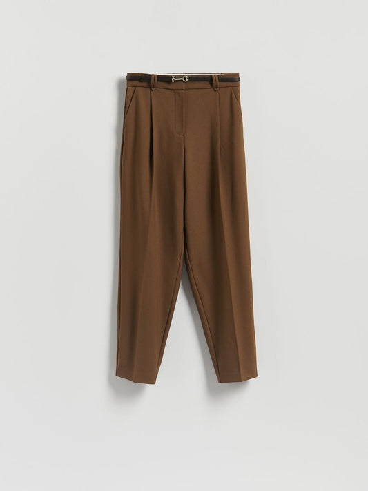 Cigarette trousers with belt