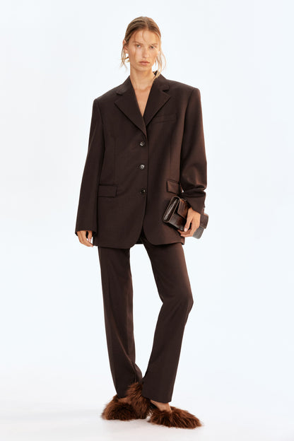Oversized wool-blend blazer