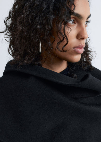 Fringed Shawl Wool Coat
