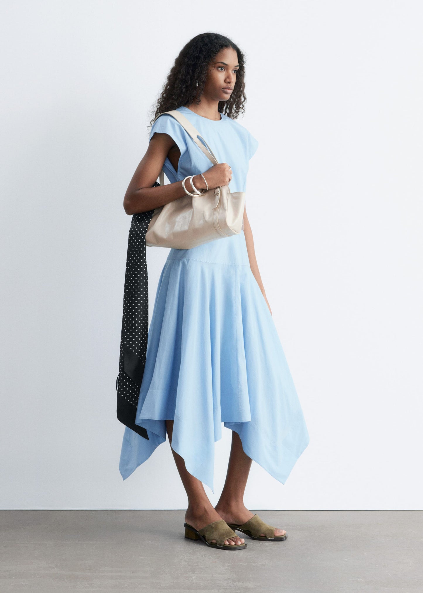 Cotton Poplin Midi Dress