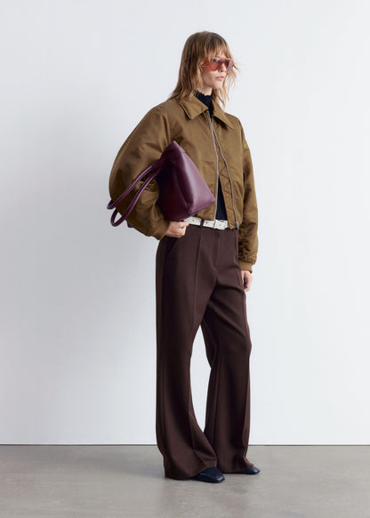 Cropped Bomber Jacket