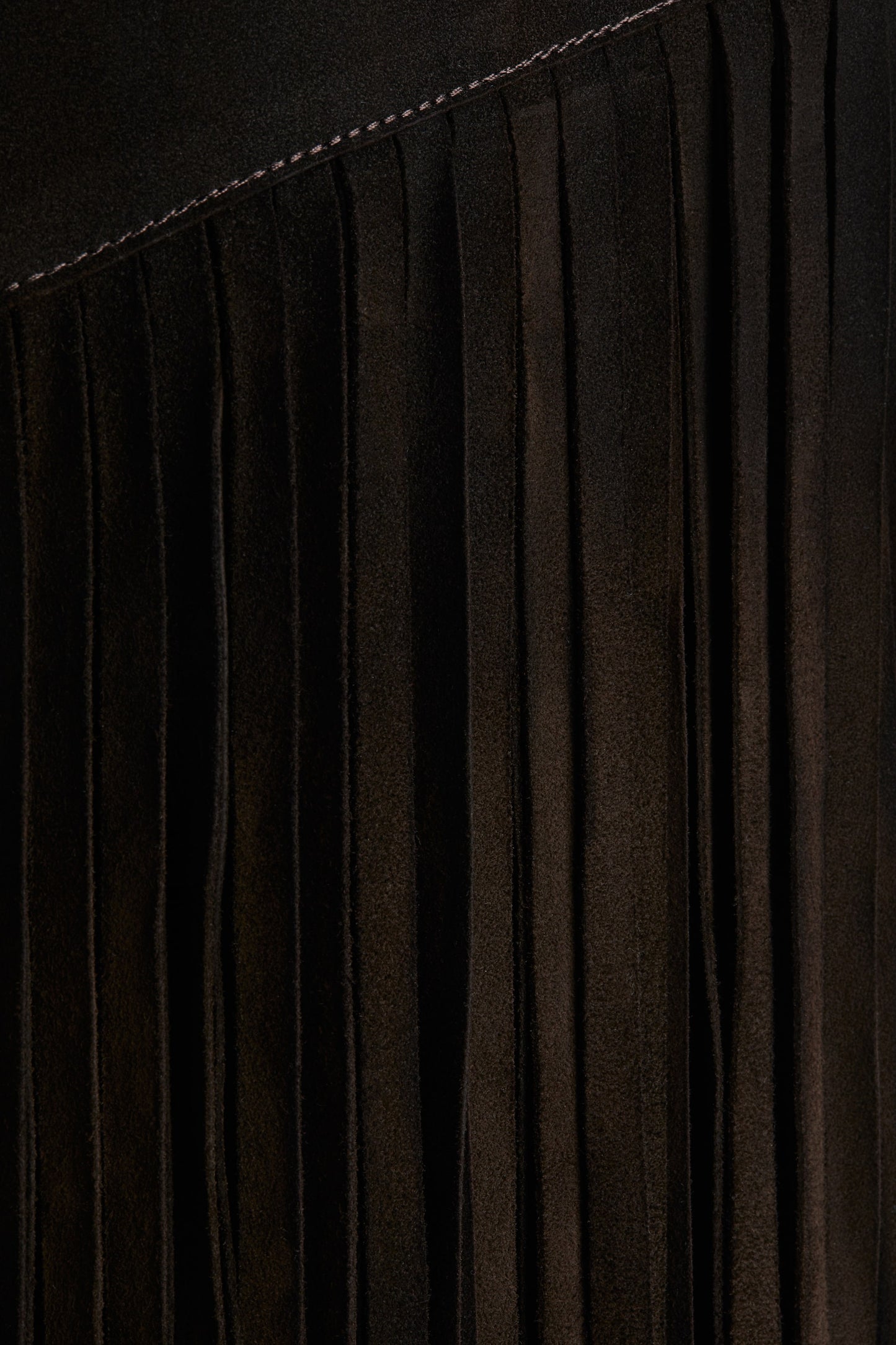 Fringed suede skirt