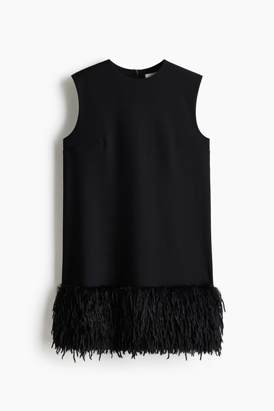 Fringe-hem mini dress