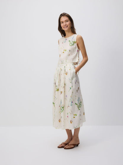 Floral cotton skirt