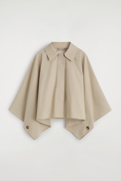 Cropped Trench Coat Cape