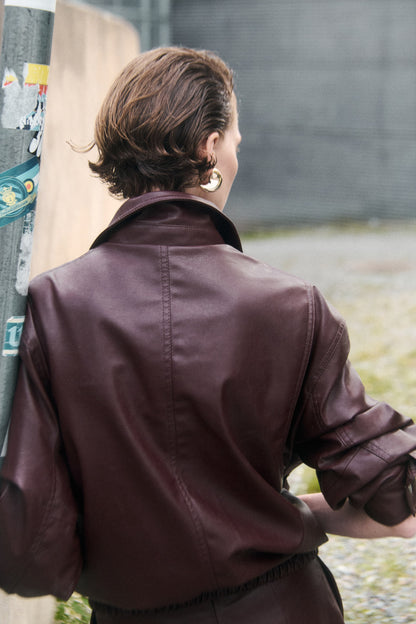 Oversized coated jacket