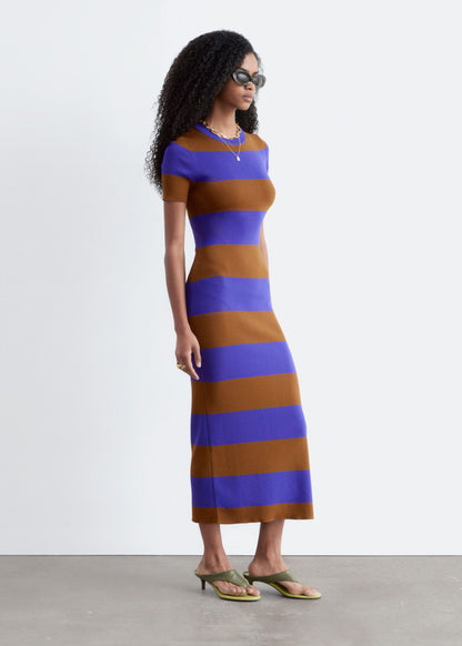 Rib-Knitted Maxi Dress - Purple/Brown - & Other Stories GB