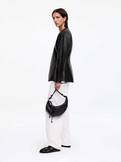 Sculptural Leather Jacket