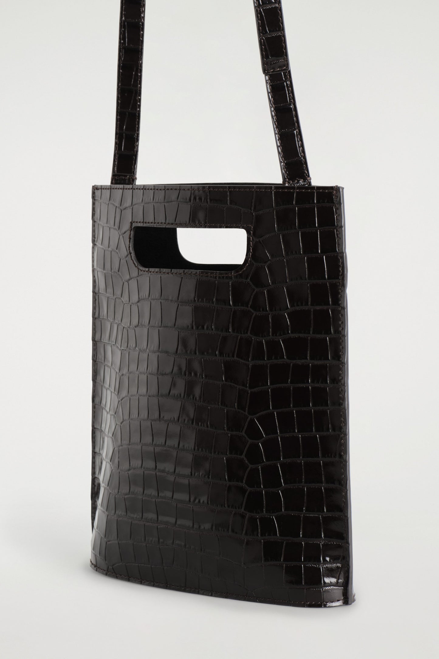 Folio Mini Croc-Effect Leather Bag