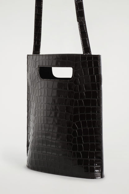 Folio Mini Croc-Effect Leather Bag