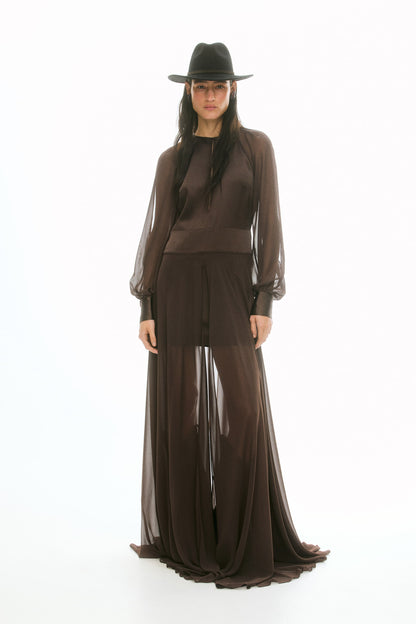 Satin maxi dress