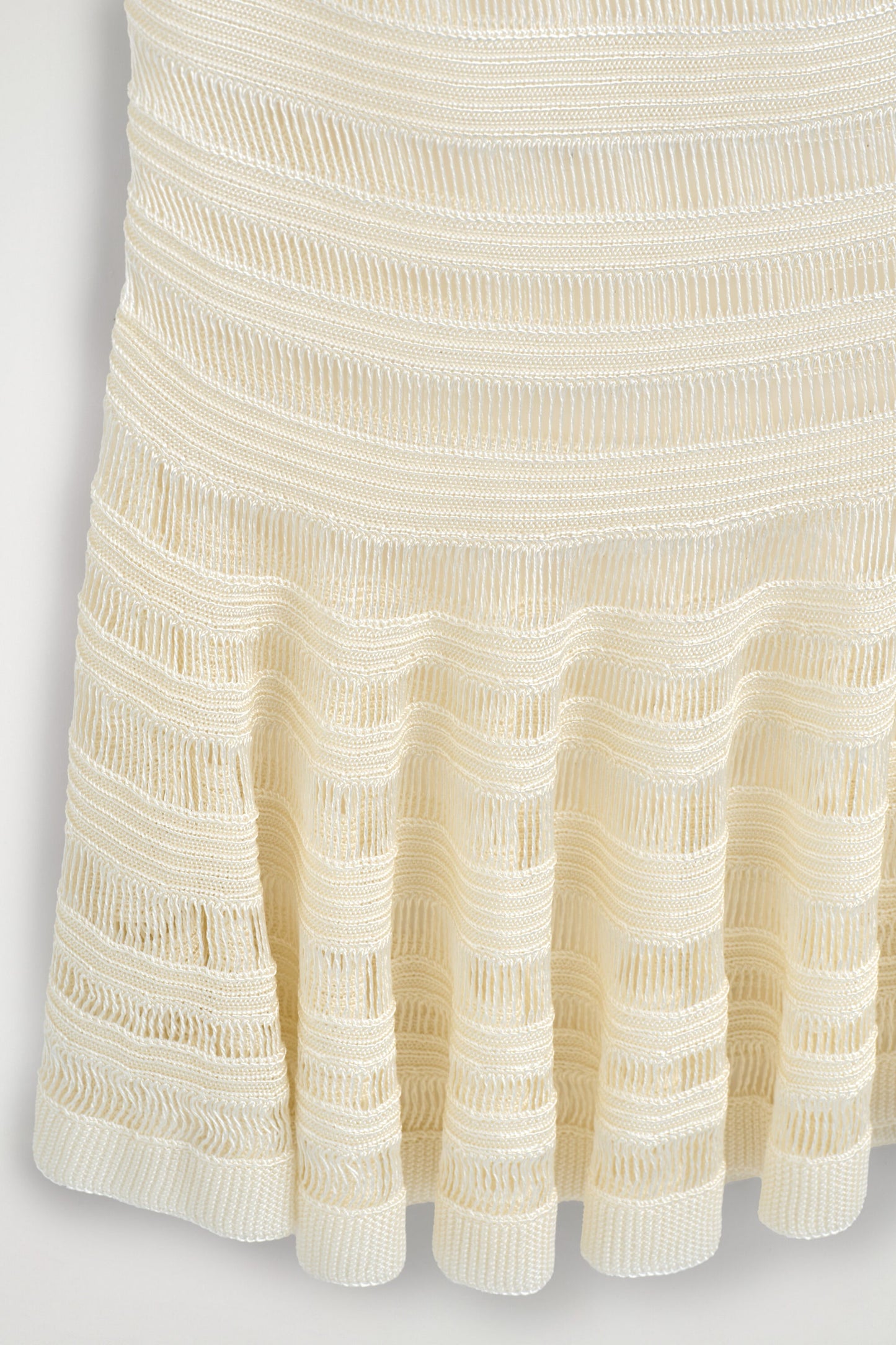 Ladder-Stitch Knitted Midi Skirt