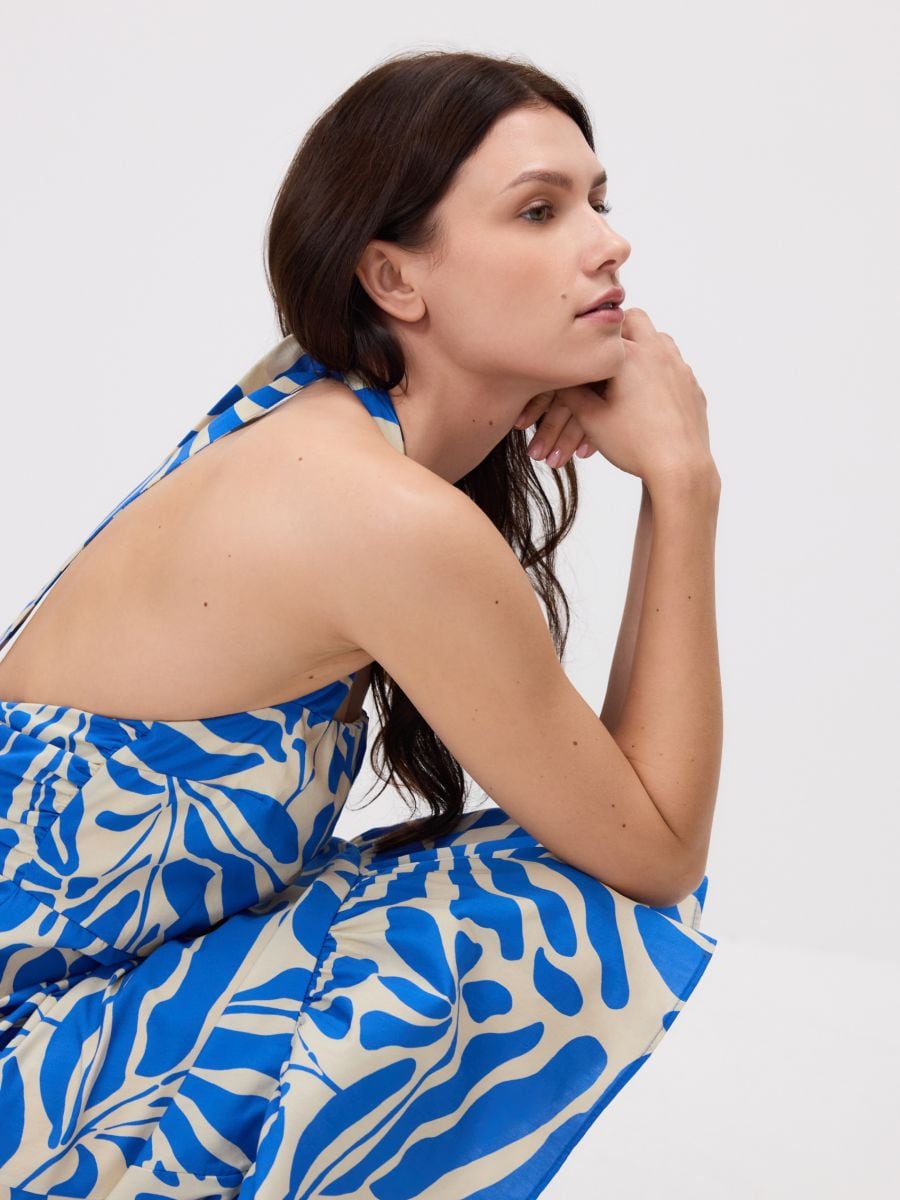 Simple neckline dress