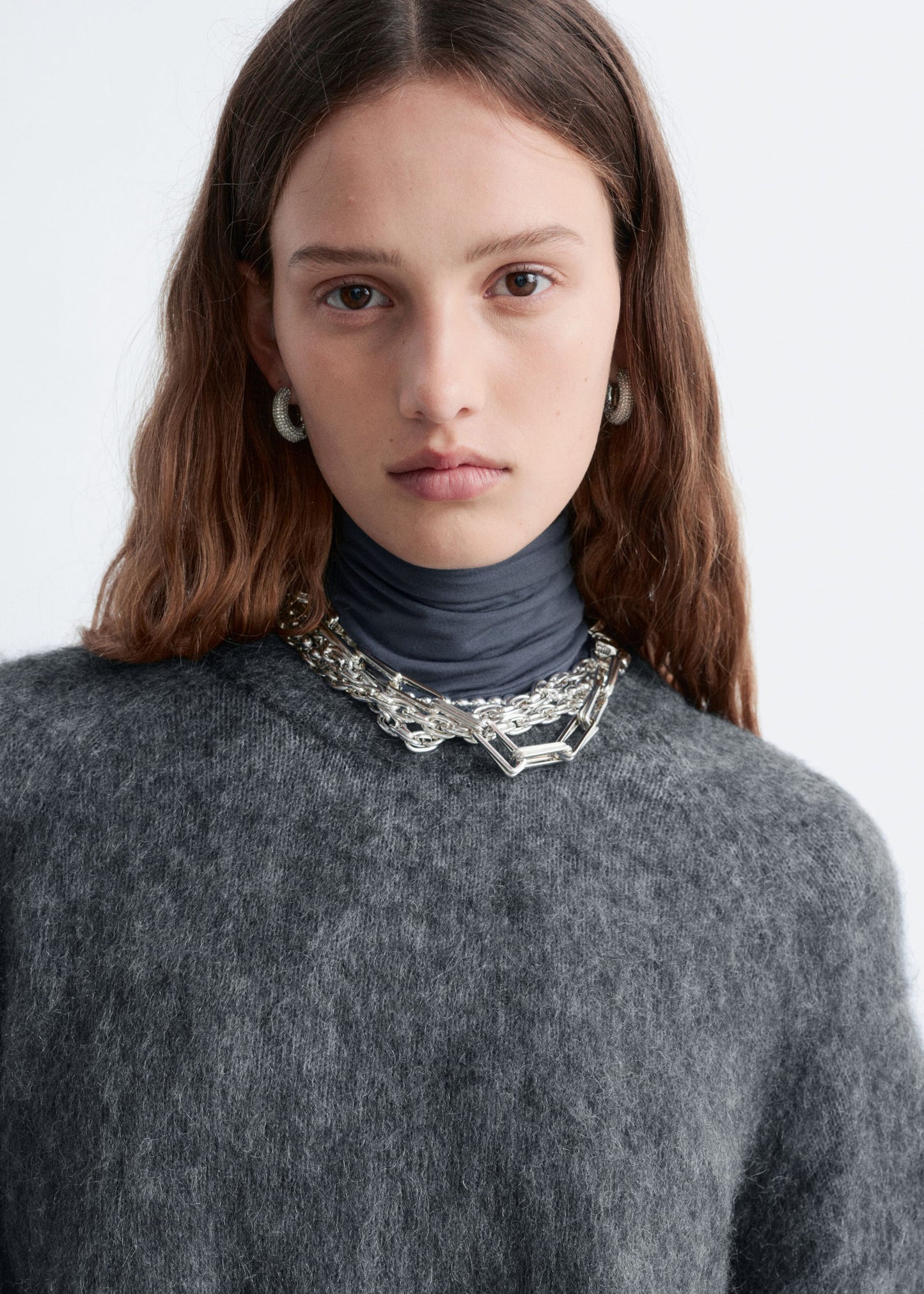 Mohair-Blend Balloon-Sleeve Jumper