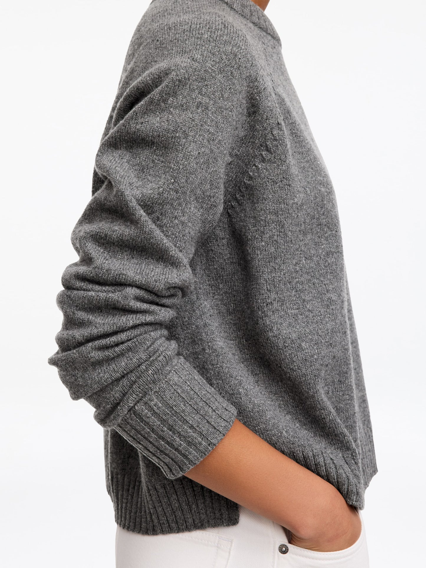 Folded Sleeve Wool Jumper