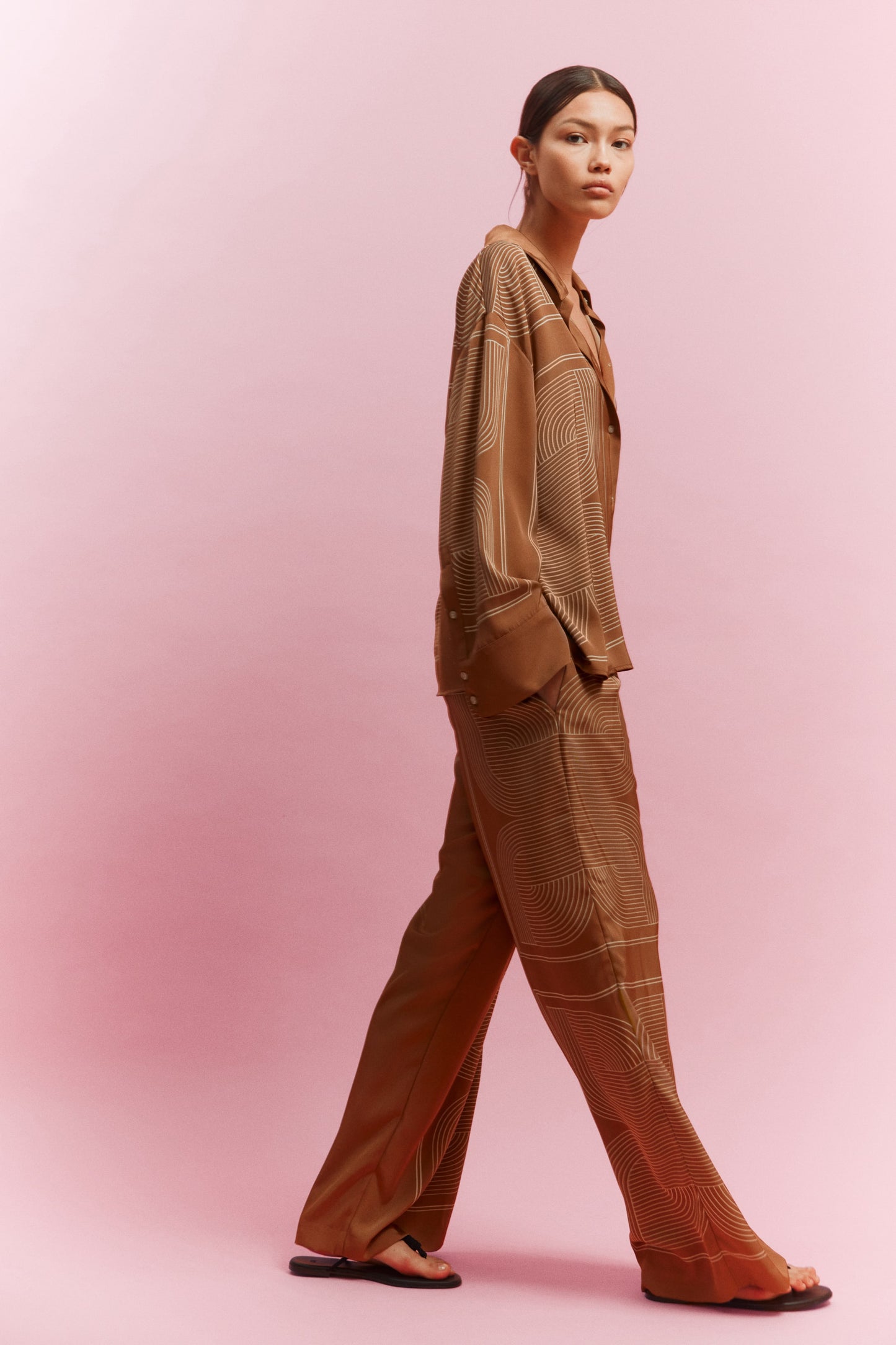 Oversized twill shirt