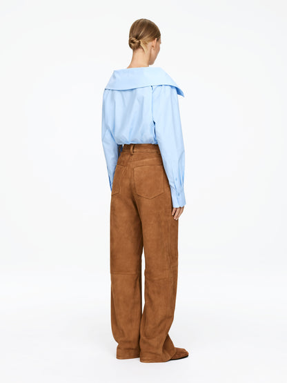 Relaxed Suede Trousers