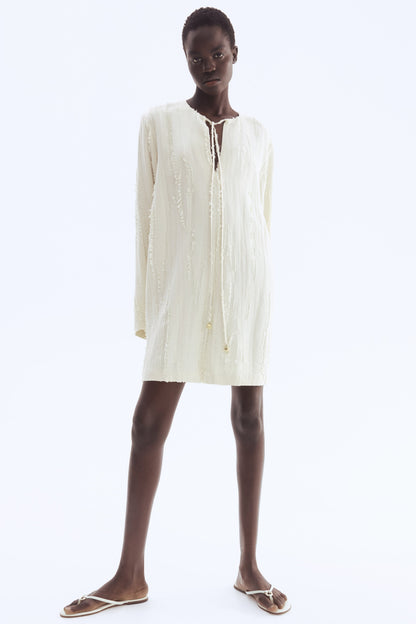 Jacquard-weave dress