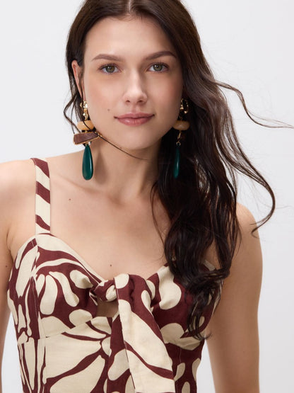 Linen blend top