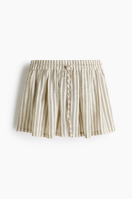Striped Drawstring shorts