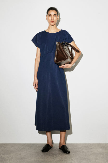 Sculpted Gathered Jersey Midi Dress