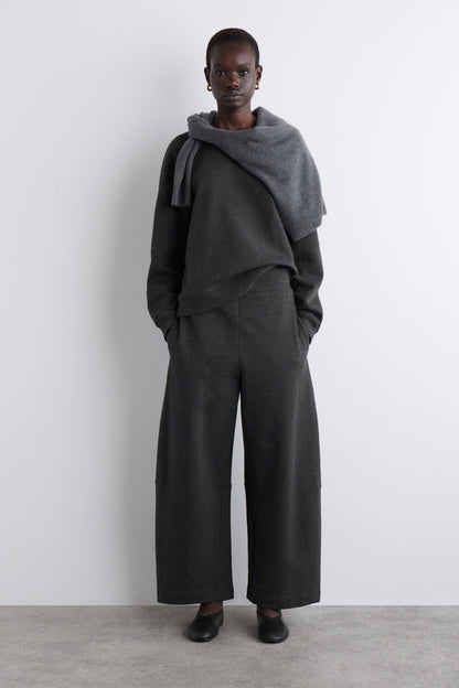 Cotton Wide-Leg Joggers