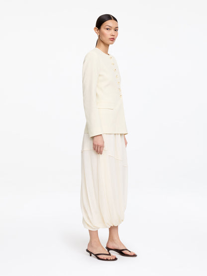 Linen-Blend Blazer