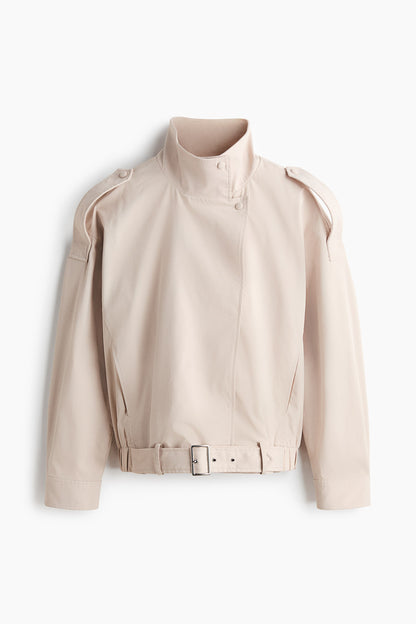 Oversized belted jacket