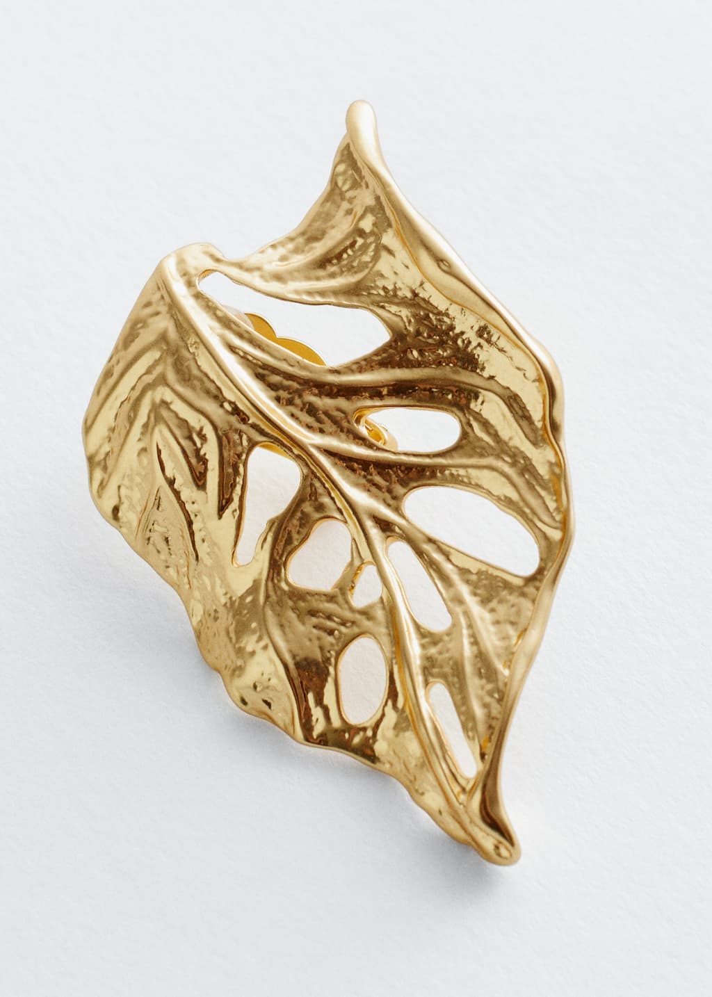 Oversized Leaf Clip Earrings