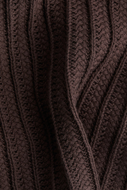 Crochet-look trousers