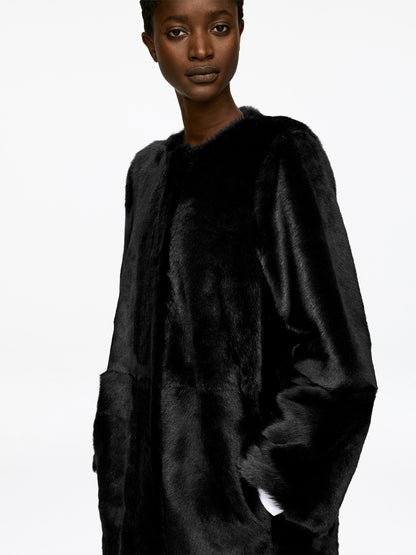 Pony Hair-Effect Coat