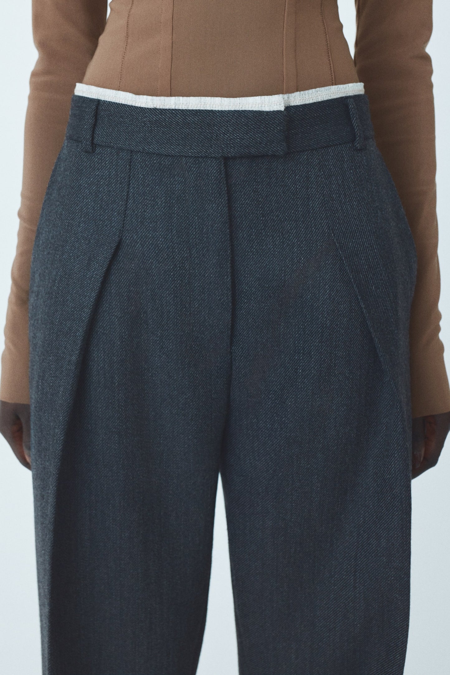 Tailored wool trousers