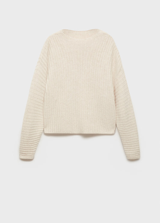 Perkins neck sweater with seams