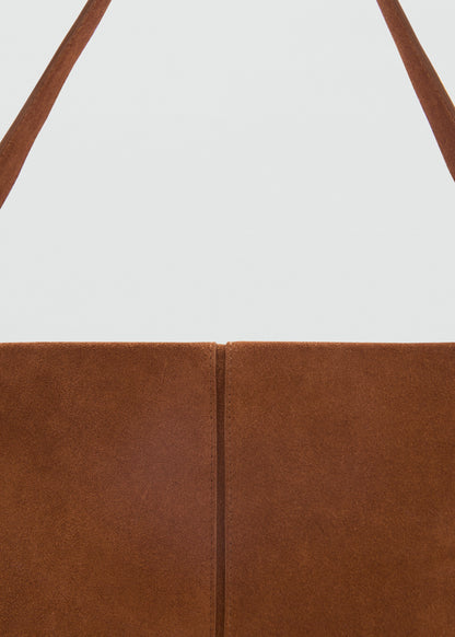 Leather shopper bag