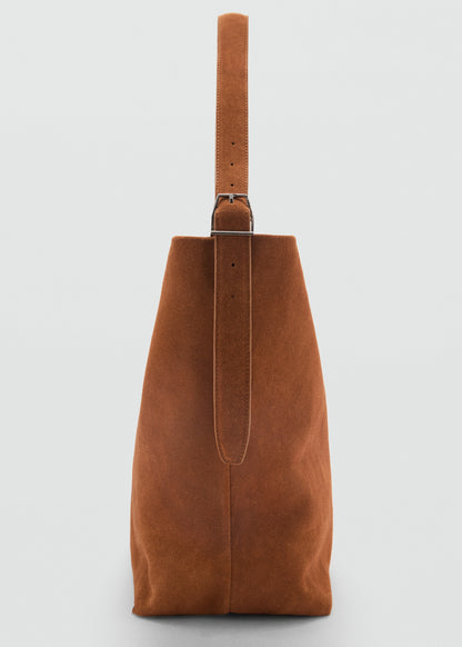 Leather shopper bag